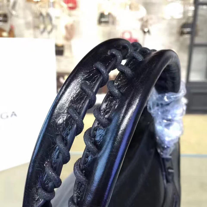 BALENCIAG巴黎世家 38cm 機車包進口油蠟牛皮 手提肩背斜挎包  BL1560